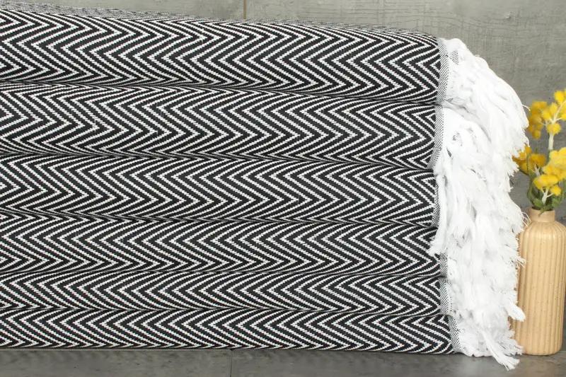 Manta turca, regalos de boda personalizados, ideas de regalos de boda, favor de la boda en la playa, toalla de chevron de algodón 96x80, artículos de despedida de soltera, manta tejida - 1