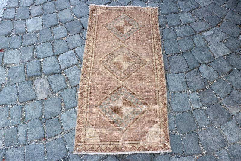 Alfombra Elegante Beige 5x1,1m Diseño Floral Geométrico - 1