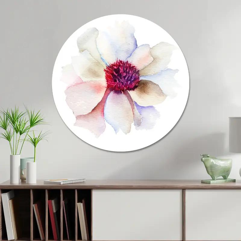 Impresión de lienzo de acuarela rosa abstracta moderna, decoración elegante del hogar - 1