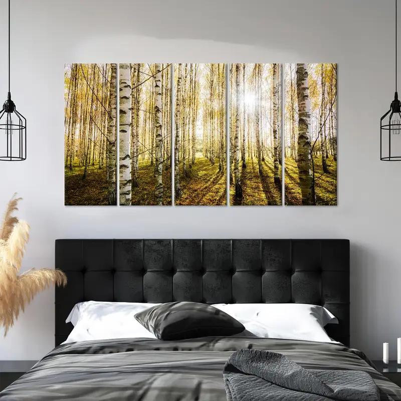 ABRES DE ARTE, Decoración de lienzo del bosque, paisaje de árboles, paisaje forestal, decoración de arte de árboles, arte colgante de paredes, decoración de arte de lona, decoración de arte moderno - 1