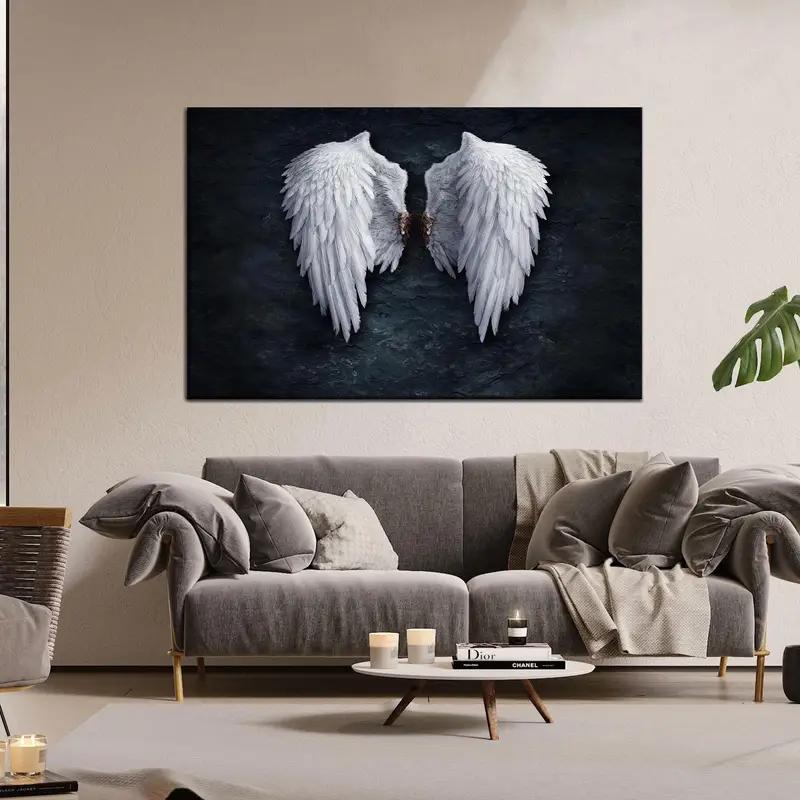 Lienzo de ángel abstracto: impresión de arte alado inspirada en Banksy - 1