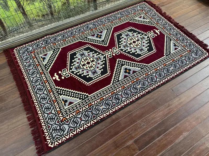 U-shaped Floor Cushion Set, Turkish Floor Sofa Set, Ethnic Home Decor Seating, Handmade Sofa, Tribal Design Sofa, Oriental Boho Lounge Set, - 9