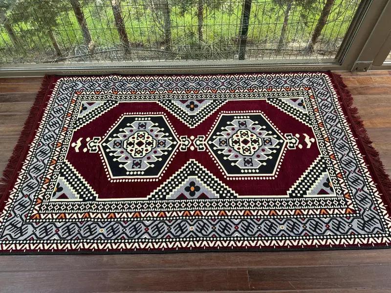 U-shaped Floor Cushion Set, Turkish Floor Sofa Set, Ethnic Home Decor Seating, Handmade Sofa, Tribal Design Sofa, Oriental Boho Lounge Set, - 10
