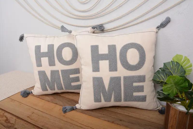 Handmade Southwestern Embroidered Pillow, Vintage Square Throw Pillow - 1