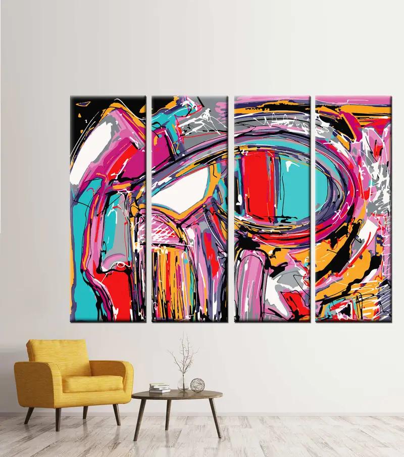 Arte de graffiti digital, pintura digital abstracta, arte de pared abstracto, arte moderno de pared, graffiti de arte callejero, impresión abstracta, póster abstracto, - 1