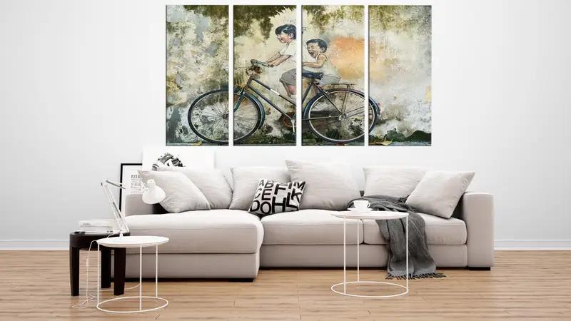 Banksy Kids Lona Decoración, lienzo de arte de pared, estampado de lona, decoración colgante de pared, pintura de lienzo, mesa de estampado de niños pequeños, pintura enmarcada, - 1