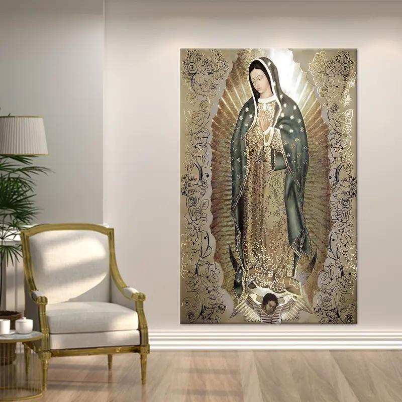 La Virgen de Guadalupe, Religious Wall Art, Nuestra Señora de Guadalupe, Lady Wall Art, Catholic Wall Decor, Inmaculate Mary Wall Art, Canvas Art - 1