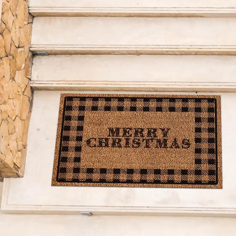 Elegant Printed Rug: Modern Merry Christmas Doormat Design - 1
