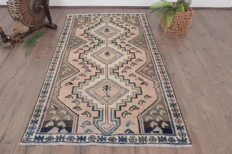 Beige Animal Print Rug, 3,9x6,9 ft Elegant Decor - 1