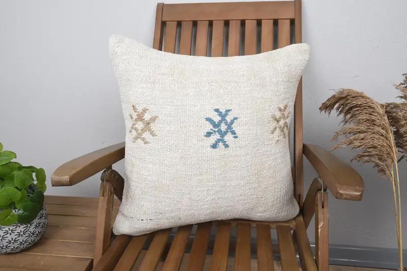 Embroidered Southwestern Pillow, 20x20 Inches Decorative Pillow - 1